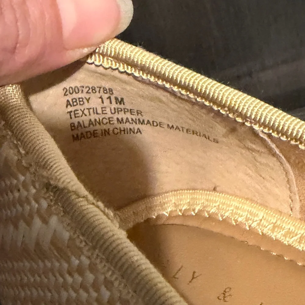 Kelly & Katie Abby Woven Pointed Toe Ballet Flats Bow Tan Beige 11M - Picture 12 of 13